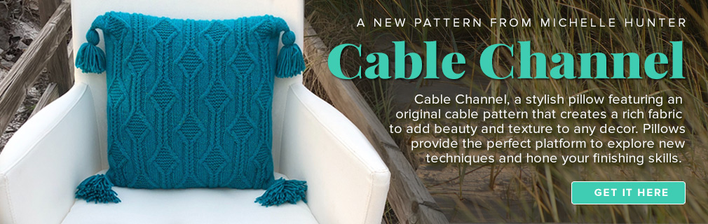 Cable Channel Pillow Pattern graphic